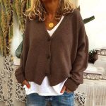 braune strickjacken damen