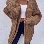 braune strickjacken damen