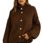 braune strickjacken damen