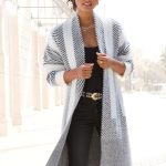 damen lange strickjacke