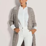 damen lange strickjacke