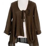 damen strickjacke braun