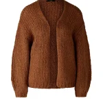 damen strickjacke braun