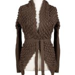 damen strickjacke braun
