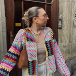 damen strickjacke bunt