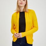 damen strickjacke gelb