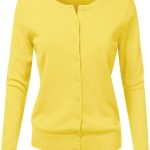 damen strickjacke gelb