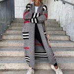 damen strickmantel lang