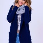 dunkelblaue damen strickjacke