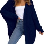 dunkelblaue damen strickjacke