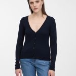 dunkelblaue damen strickjacke