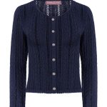 dunkelblaue damen strickjacke