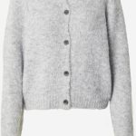 graue damen strickjacke