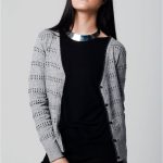 graue damen strickjacke