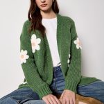 grüne damen strickjacke
