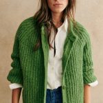 grüne damen strickjacke