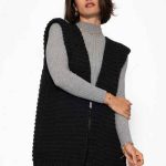 lange strickweste damen