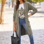 lange strickweste damen
