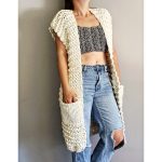 lange strickweste damen