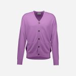 lila strickjacke