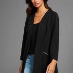 longblazer damen schwarz
