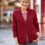 rote damen strickjacke