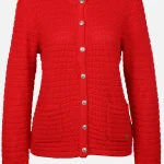 rote damen strickjacke