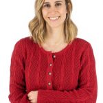 rote damen strickjacke