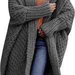 strickjacke damen lang grobstrick