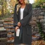 strickjacke damen lang grobstrick