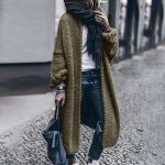 strickjacke damen lang grobstrick
