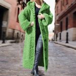 strickjacke damen lang grobstrick