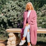 strickjacke damen lang grobstrick