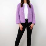 strickjacke flieder