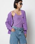 strickjacke lila