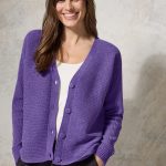 strickjacke lila