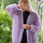 strickjacke lila