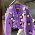 strickjacke lila