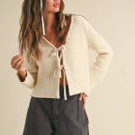 strickjacke mit schleife