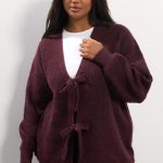 strickjacke mit schleife