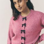 strickjacke mit schleife