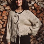 strickjacke mit schleife