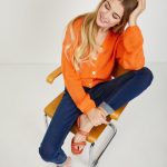 strickjacke orange