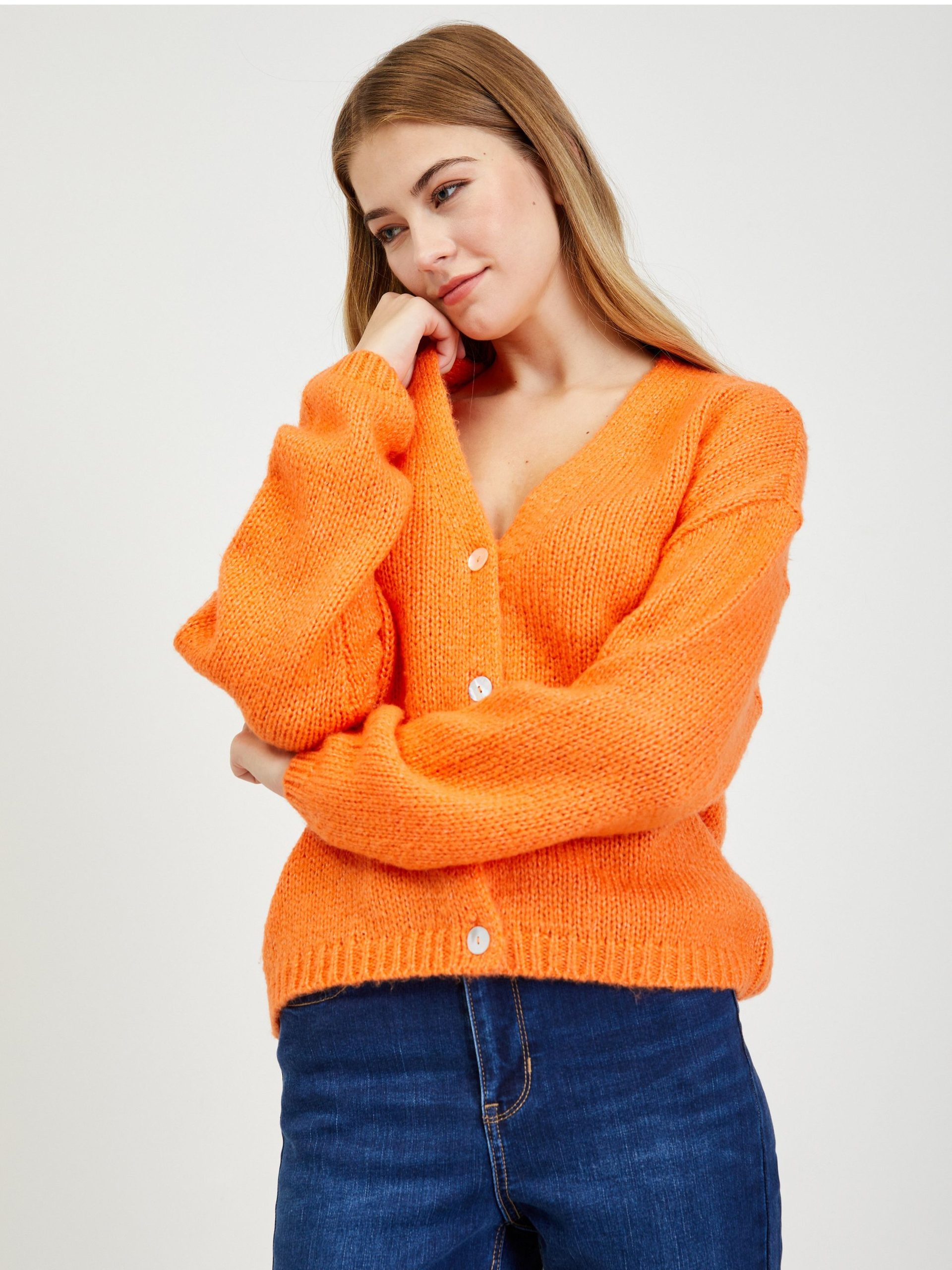 strickjacke-orange-395tpo-1.jpg strickjacke orange – Bild 1