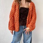 strickjacke orange