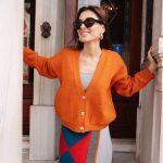 strickjacke orange