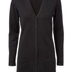 strickjacke schwarz lang