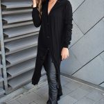 strickjacke schwarz lang