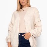 strickjacken beige
