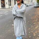 strickmantel mit kapuze